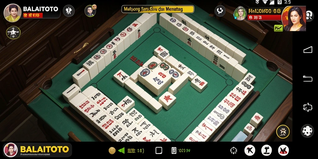 Screenshot gameplay <strong>BALAITOTO</strong> menunjukkan serunya mencocokkan ubin Mahjong.
