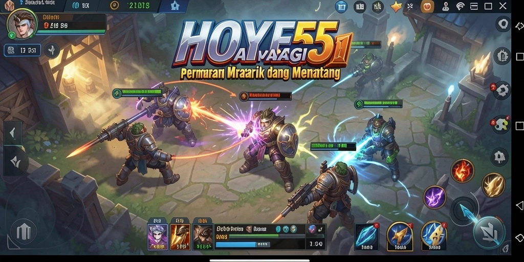Tangkapan layar utama HOYE55 yang menunjukkan gameplay menarik dari game SLG.