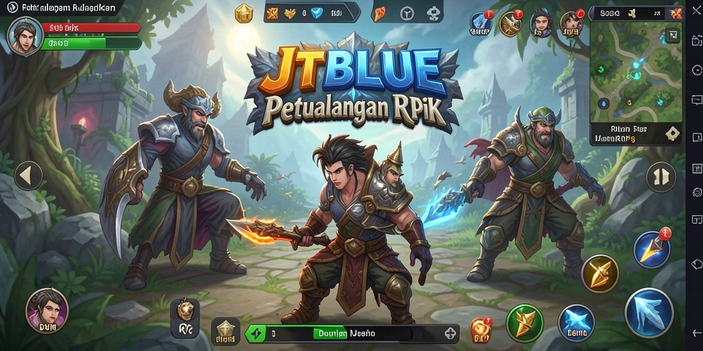 Gameplay epic JTBLUE dengan petualangan RPG yang menarik.