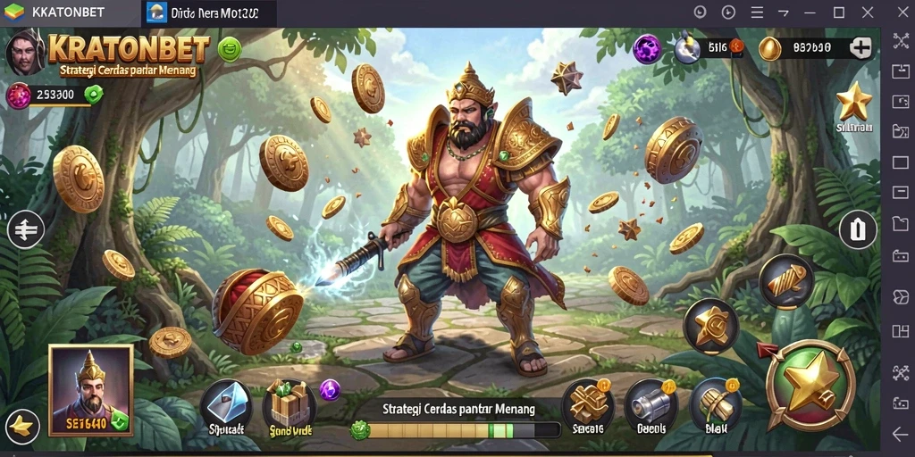 Tampilan gameplay menegangkan dan strategis di KRATONBET.