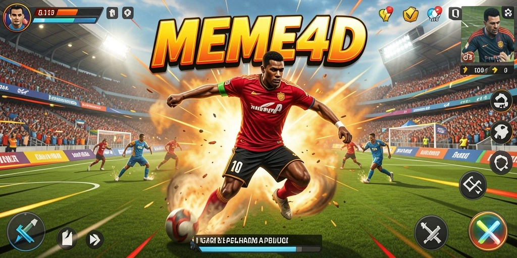 Tampilan gameplay seru dan menegangkan dari <strong>MEME4D</strong> dengan karakter atlet yang dinamis.