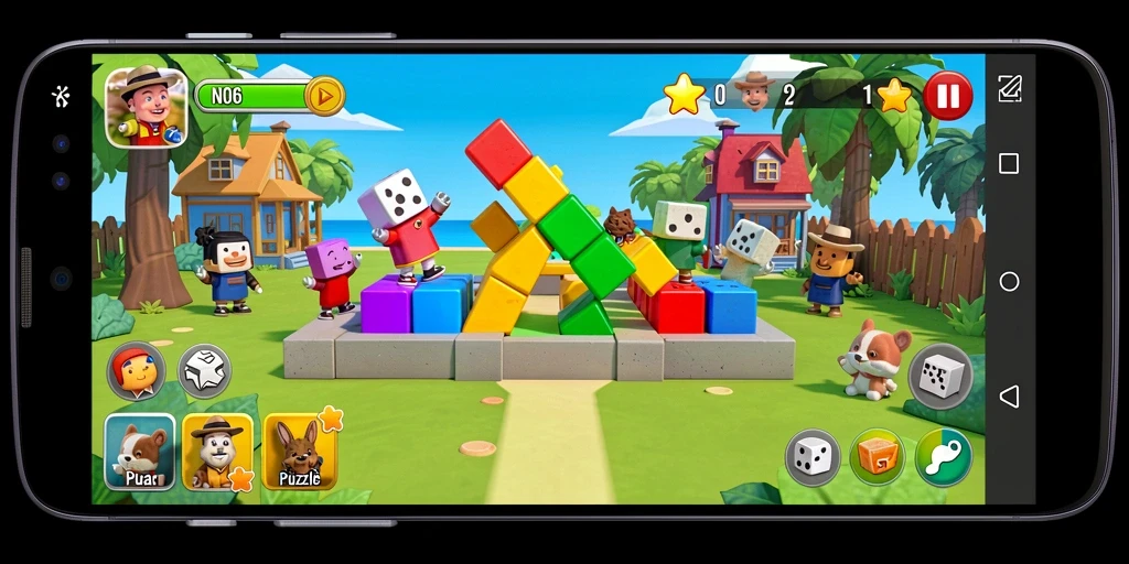 Gameplay seru dari N06 dengan berbagai tantangan puzzle.
