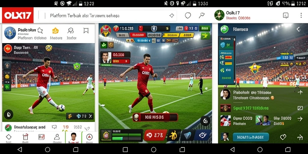 Tampilan aplikasi OLX17 dengan fitur Sportsbook yang menarik.