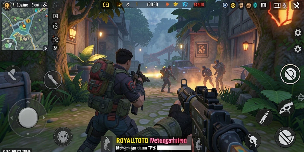 Tampilan gameplay TPS ROYALTOTO yang menegangkan dan seru.