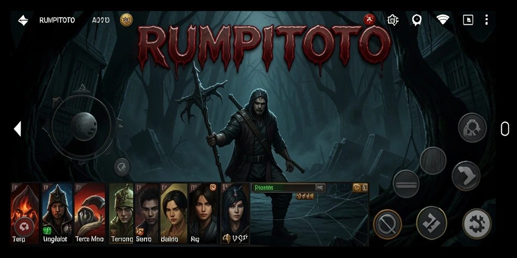 Screenshot RUMPITOTO menunjukkan suasana mencekam saat menjelajahi kegelapan.