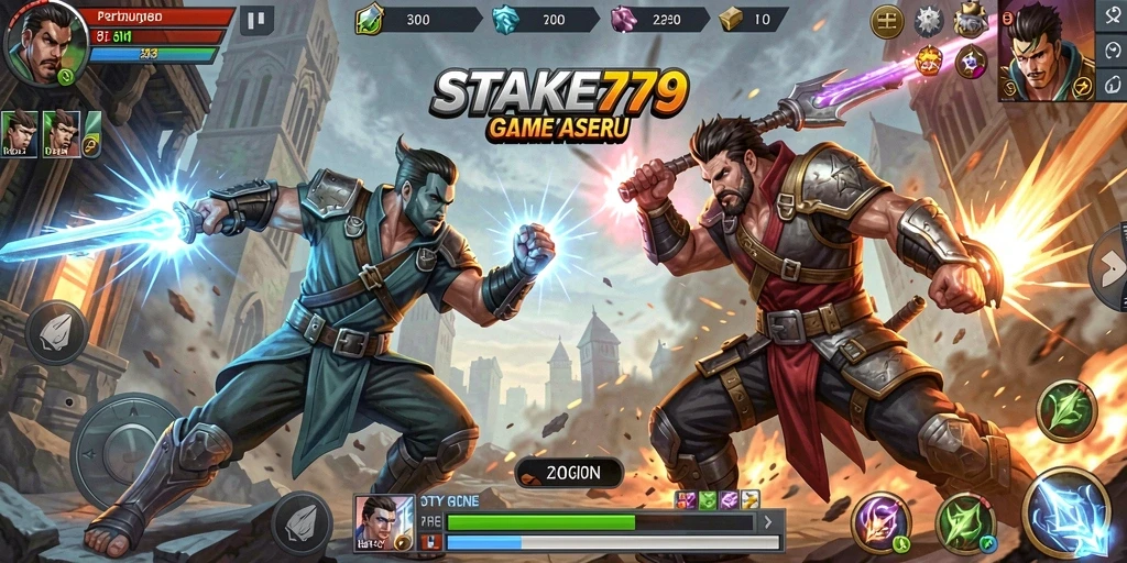 Tangkapan layar utama gameplay STAKE779 yang penuh aksi.