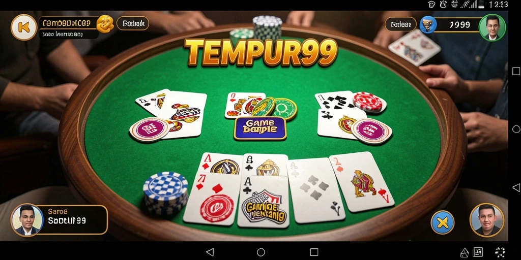 Screenshot gameplay Gaple yang seru di TEMPUR99.