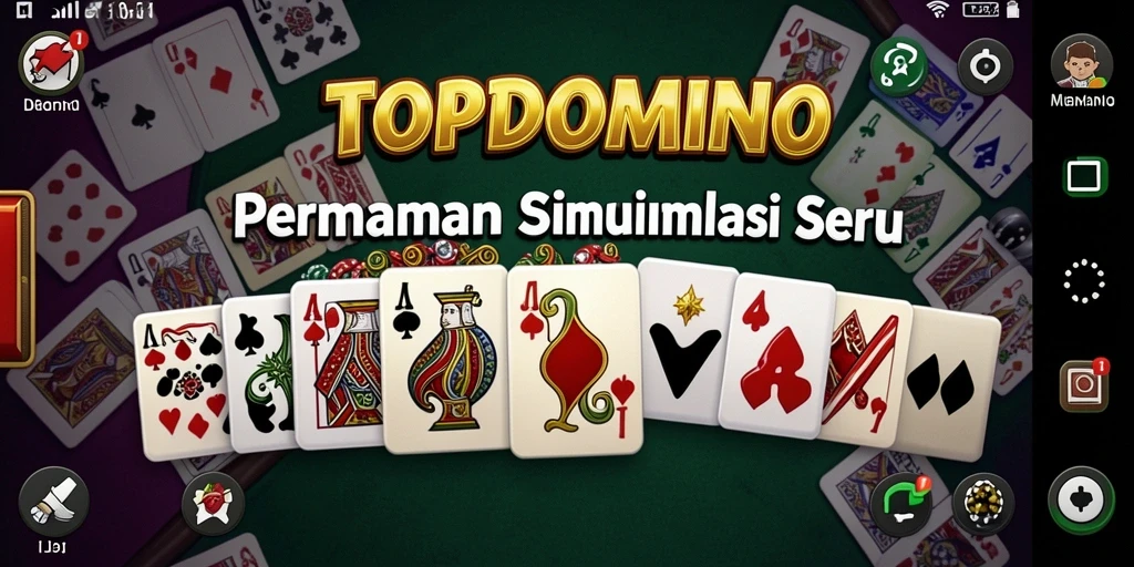 Screenshot gameplay TOPDOMINO menampilkan serunya bermain domino secara virtual.