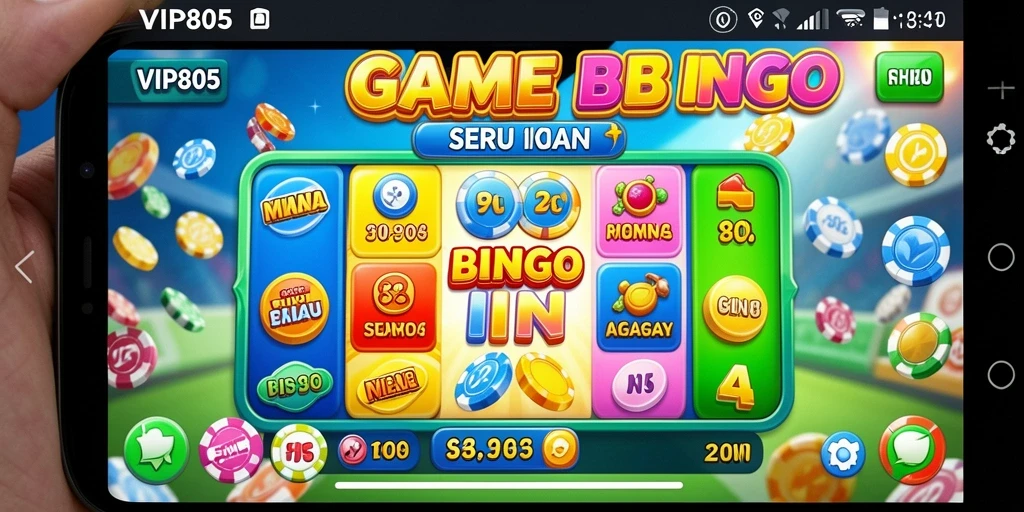 Tampilan gameplay Bingo yang menarik dan interaktif di VIP805.